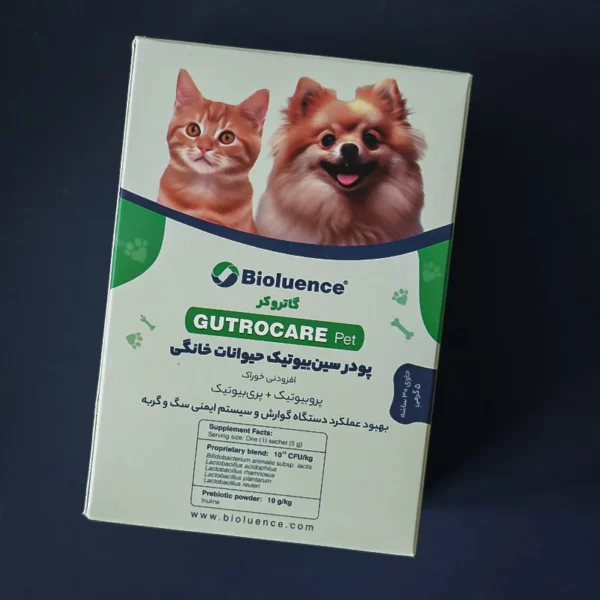 70 - مکمل پروبیوتیک Biofluence Gutrocare Pet | سلامت روده و گوارش حیوانات - گلسی پت
